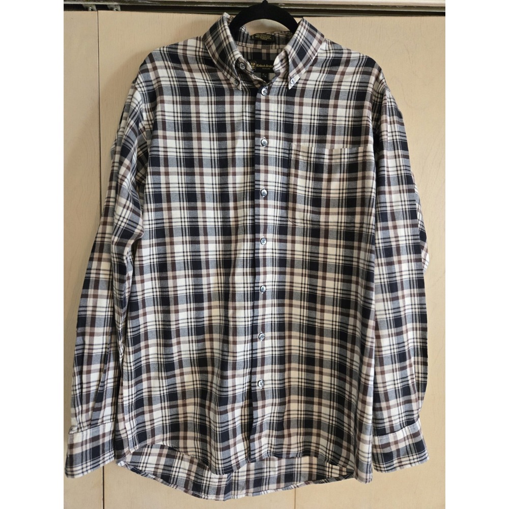 Kinloch Anderson Scotland Men's M Plaid Wool Cotton Flannel Shirt Made Canada